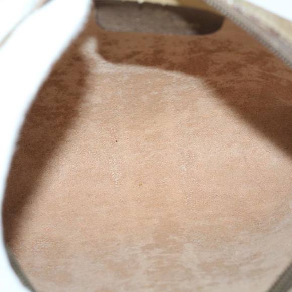 GUCCI GG Canvas Web Sherry Line Clutch Bag PVC Leather Beige Green Auth 54882 - Picture 9 of 16